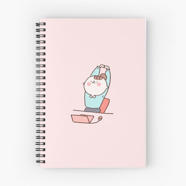 Item preview, Woman Stretching Arms While Using Computer designed and sold by Chunu Doodles.
