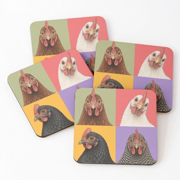 Item preview, Backyard Chicken Ladies Portrait designed and sold by pixiedustpaint.