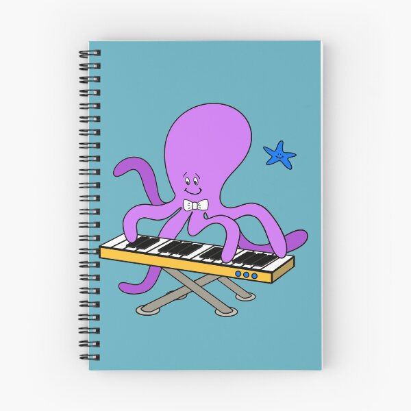 Item preview, Cartoon Octopus Musician Playing Keyboard designed and sold by BEINMYHOUSE.