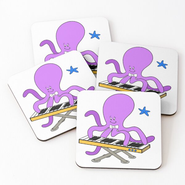 Item preview, Cartoon Octopus Musician Playing Keyboard designed and sold by BEINMYHOUSE.