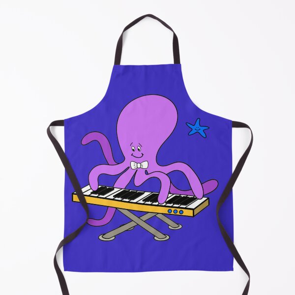 Item preview, Cartoon Octopus Musician Playing Keyboard designed and sold by BEINMYHOUSE.