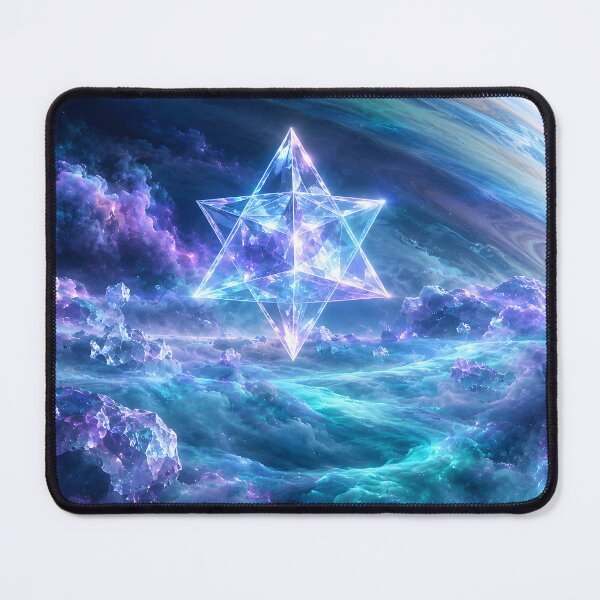 Item preview, Crystalline Merkaba Floating Above Cosmic Gas Giant designed and sold by monkeybusiness.pt.