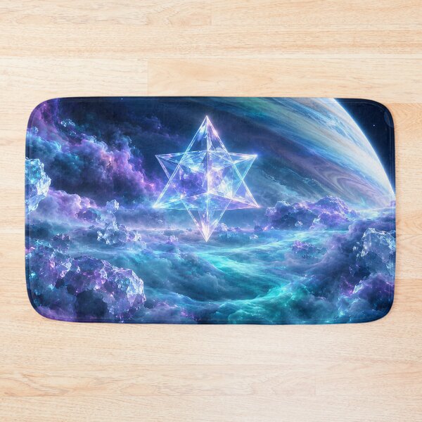 Item preview, Crystalline Merkaba Floating Above Cosmic Gas Giant designed and sold by monkeybusiness.pt.
