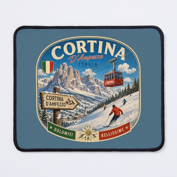 Item preview, Cortina d'Ampezzo Italy Italia Ski Skiing Dolomites Sticker TShirt 09 designed and sold by OuterShellUK.