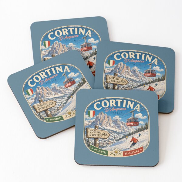 Item preview, Cortina d'Ampezzo Italia Esquí Esquí Dolomitas Pegatina Camiseta 09 designed and sold by OuterShellUK.