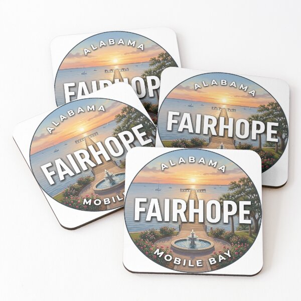 Item preview, Fairhope Alabama Round Travel Badge Sticker designed and sold by DetourDgn.