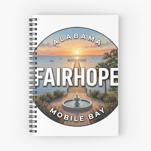 Item preview, Fairhope Alabama Round Travel Badge Sticker designed and sold by DetourDgn.