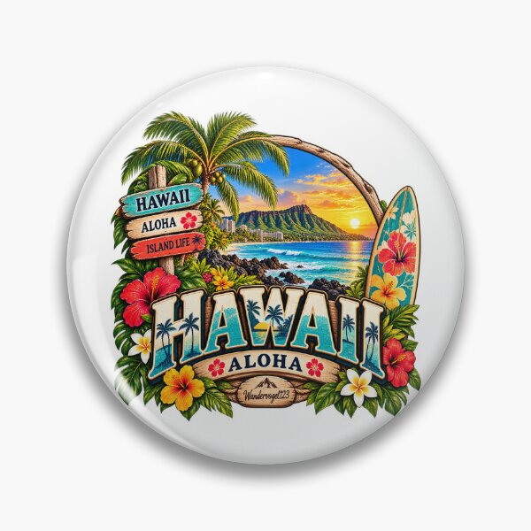 Item preview, Hawaii Aloha – Tropical Island Paradise Beach & Surfing designed and sold by Wandervogel123.