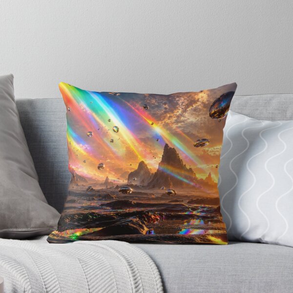 Item preview, Prismatic Rainbow Light Above Liquid Chrome Alien Landscape designed and sold by monkeybusiness.pt.