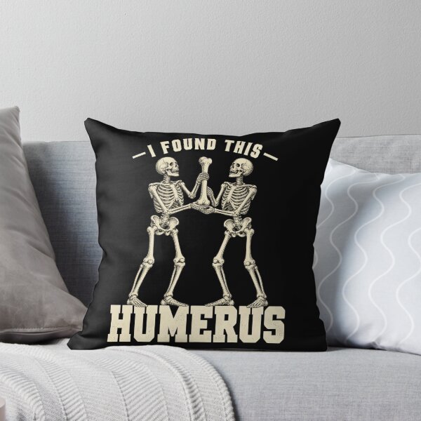 Item preview, I Found This Humerus Two Skeletons Cream Vintage Artwork designed and sold by Felinefinesse.