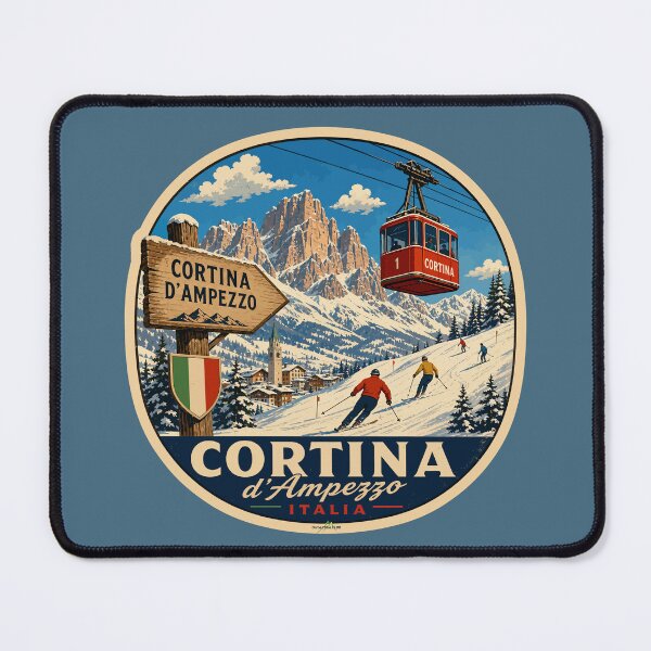 Item preview, Cortina d'Ampezzo Italy Italia Ski Skiing Dolomites Sticker TShirt 10 designed and sold by OuterShellUK.