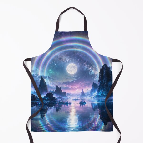 Item preview, Triple Rainbow Halo Above Moonlit Cosmic Lake designed and sold by monkeybusiness.pt.
