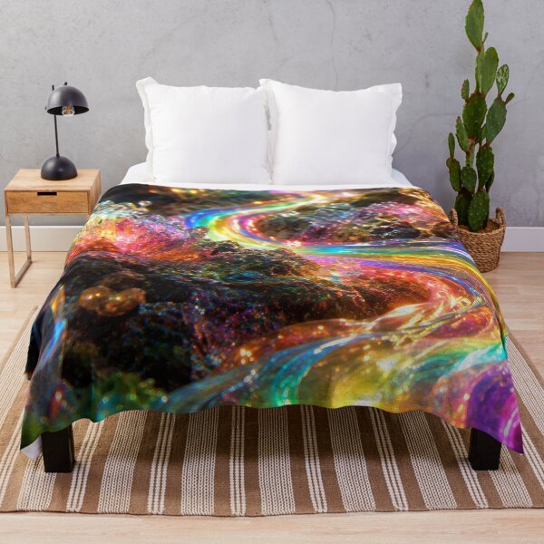 Item preview, Glowing Liquid Rainbow River Through Crystal Flora designed and sold by monkeybusiness.pt.