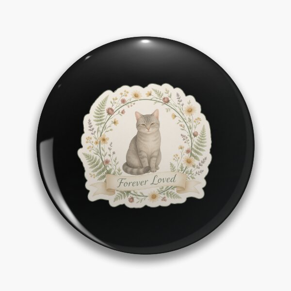 Item preview, Cat Memorial Floral Wreath — Forever Loved designed and sold by TheCalmEdit.