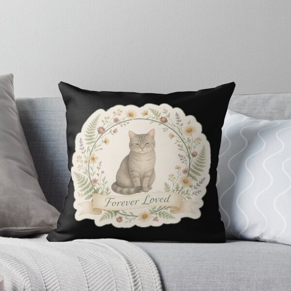 Item preview, Cat Memorial Floral Wreath — Forever Loved designed and sold by TheCalmEdit.