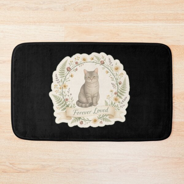 Item preview, Cat Memorial Floral Wreath — Forever Loved designed and sold by TheCalmEdit.