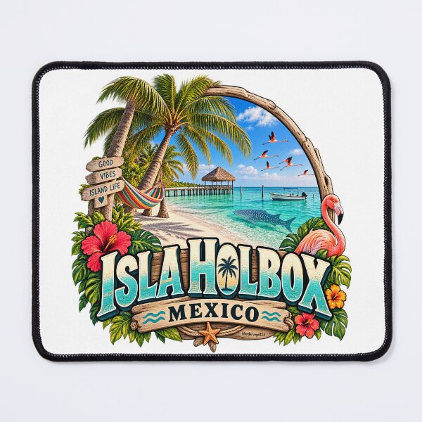 Item preview, Isla Holbox Mexico – Caribbean beach flamingos & island paradise designed and sold by Wandervogel123.