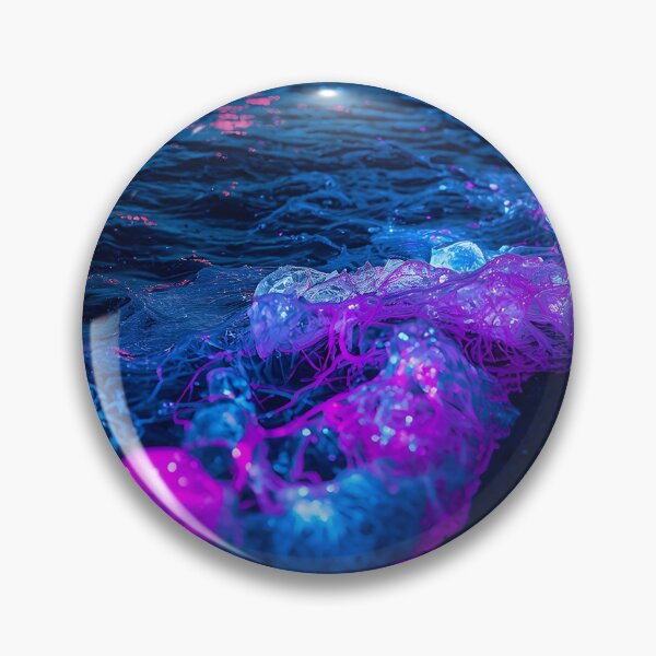 Item preview, Bioluminescent Pink Foam On Dark Ocean Shoreline designed and sold by monkeybusiness.pt.