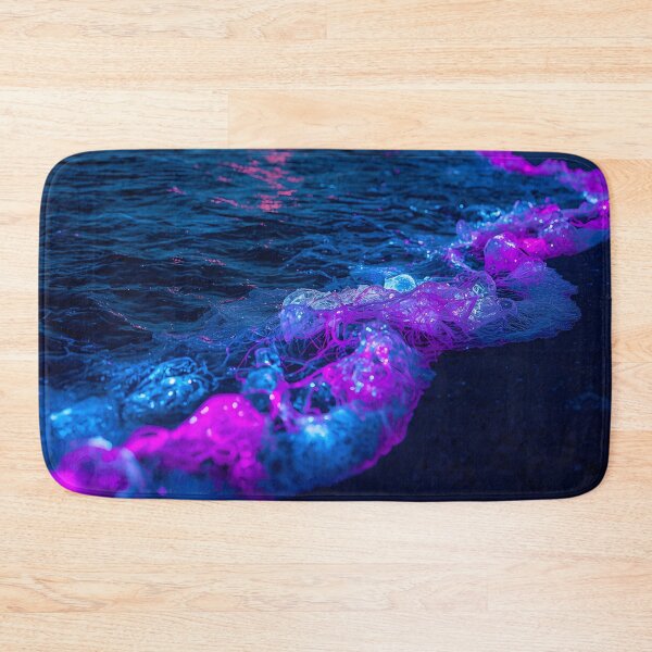 Item preview, Bioluminescent Pink Foam On Dark Ocean Shoreline designed and sold by monkeybusiness.pt.