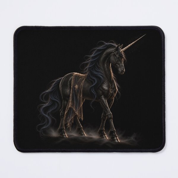 Item preview, Gothic Unicorn | Black Unicorn Medieval Dark Fantasy Art designed and sold by Briarmoire.