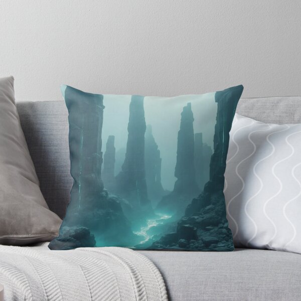 Item preview, Glowing Cyan River In Ancient Alien Mineral Basin designed and sold by monkeybusiness.pt.