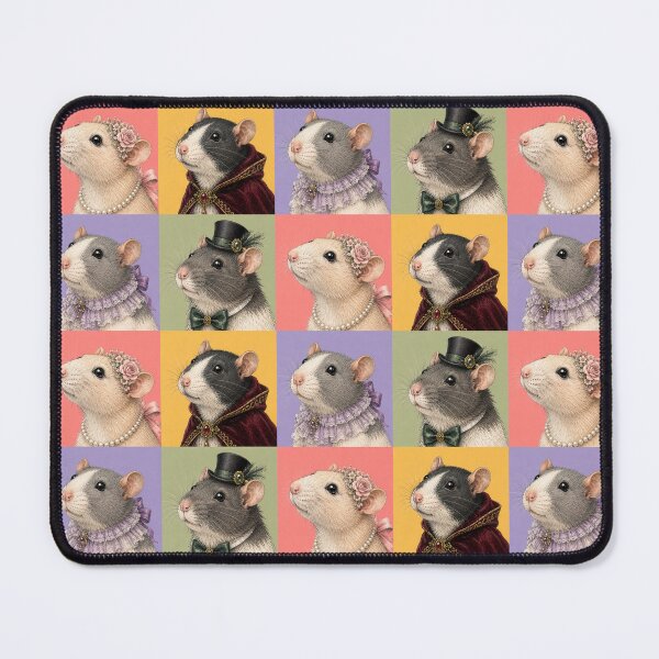 Item preview, Fancy Rats in Fancy Clothes 2x2 designed and sold by pixiedustpaint.