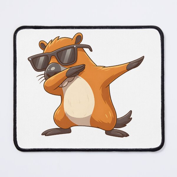 Item preview, Cute Capybara Dabbing With Sunglasses designed and sold by Kyrakita-art.