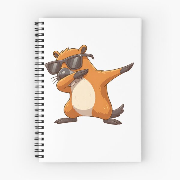 Item preview, Cute Capybara Dabbing With Sunglasses designed and sold by Kyrakita-art.