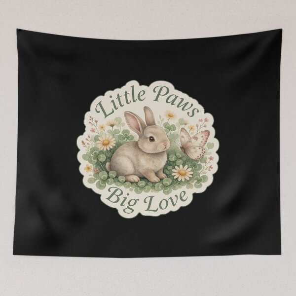 Item preview, Bunny Rabbit Memorial — Little Paws, Big Love designed and sold by TheCalmEdit.