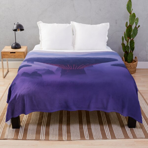 Item preview, Futuristic Megastructures Rising Above Purple Cloud Sea designed and sold by monkeybusiness.pt.