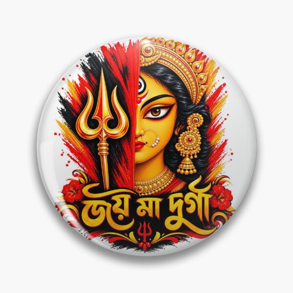 Aperçu de l'œuvre Maa Durga Trishul – Œuvre d’art spirituelle indienne créée et vendue par GraphicoGear.