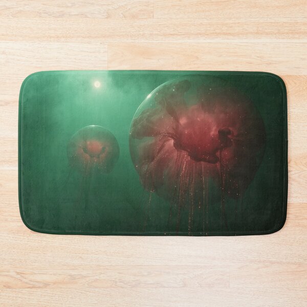 Item preview, Colossal Floating Jellyfish In Emerald Alien Atmosphere designed and sold by monkeybusiness.pt.