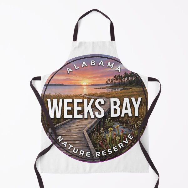 Item preview, Weeks Bay Reserve Alabama Round Travel Badge Sticker designed and sold by DetourDgn.
