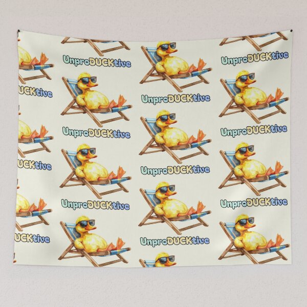 Item preview, Unproductive duck in vacation mode designed and sold by LiskoDesign.