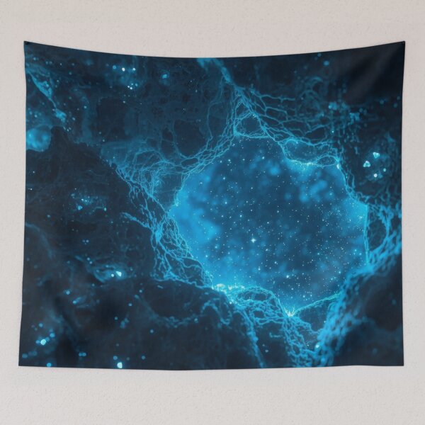 Item preview, Bioluminescent Blue Cave View Of Starry Cosmos designed and sold by monkeybusiness.pt.