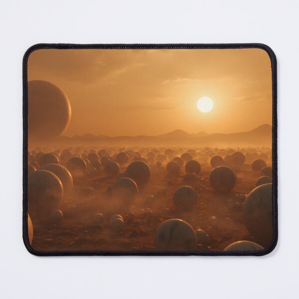 Item preview, Massive Stone Spheres Across Golden Alien Desert designed and sold by monkeybusiness.pt.