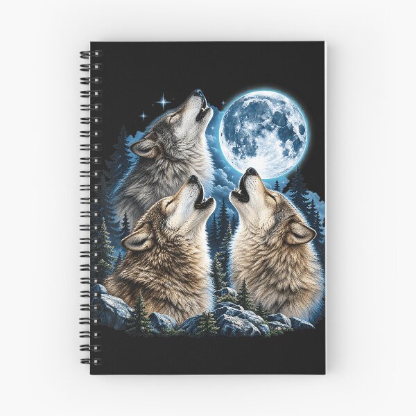 Item preview, Wolf Pack Howling Full Moon Wilderness Animal Lover designed and sold by smithdosRO.