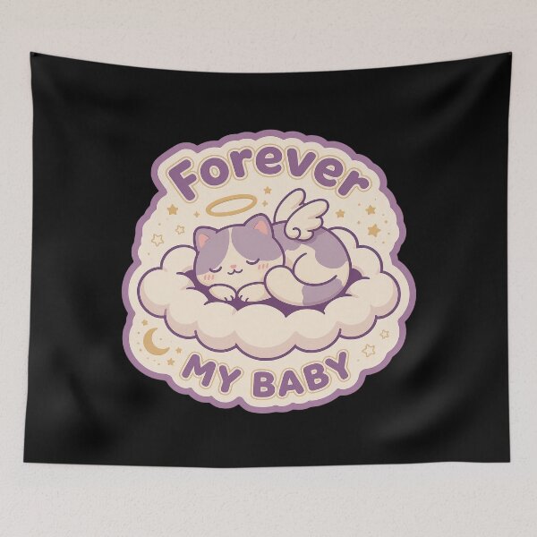 Item preview, Cat Memorial Angel — Forever My Baby Kawaii designed and sold by TheCalmEdit.