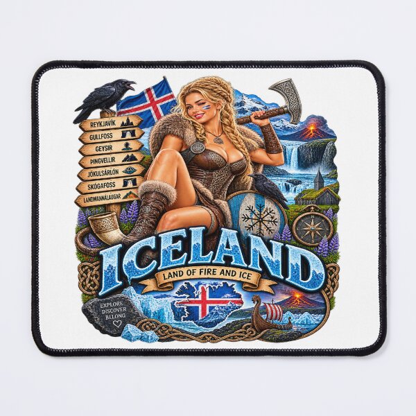 Item preview, Iceland Land of Fire and Ice – Vikings & Nature designed and sold by Wandervogel123.