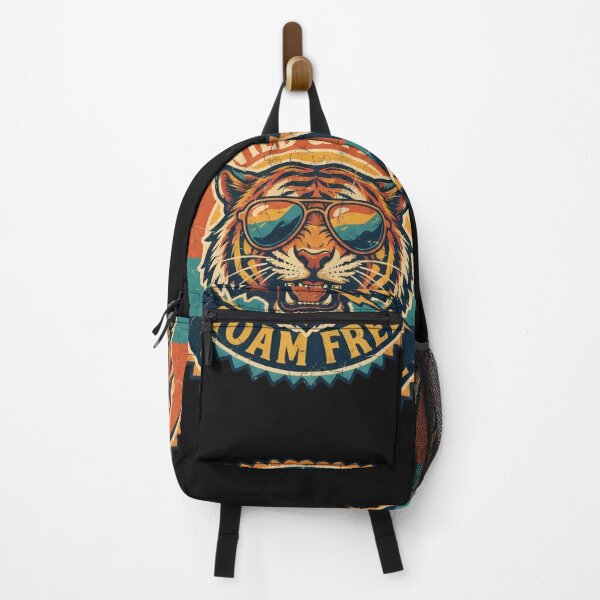Item preview, Retro 70s Tiger Head with Sunglasses – Vintage Sunset Badge Graphic designed and sold by Flowing Colurs.