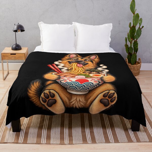 Item preview, German Shepherd Ramen Dog – Funny Japanese Noodle Lover designed and sold by GrimCuteStudio.