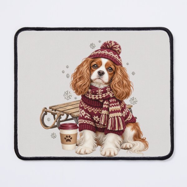 Item preview, Cute Cavalier King Charles Spaniel Winter Ski Lodge Dog Mom designed and sold by Cute & Sassy Custom Gifting Boutiques.
