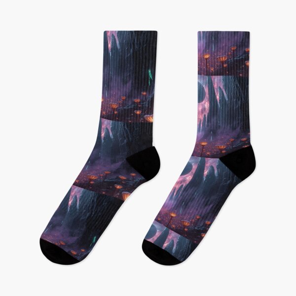 Item preview, Ringed Planet Above Glowing Alien Canyon Flora designed and sold by monkeybusiness.pt.