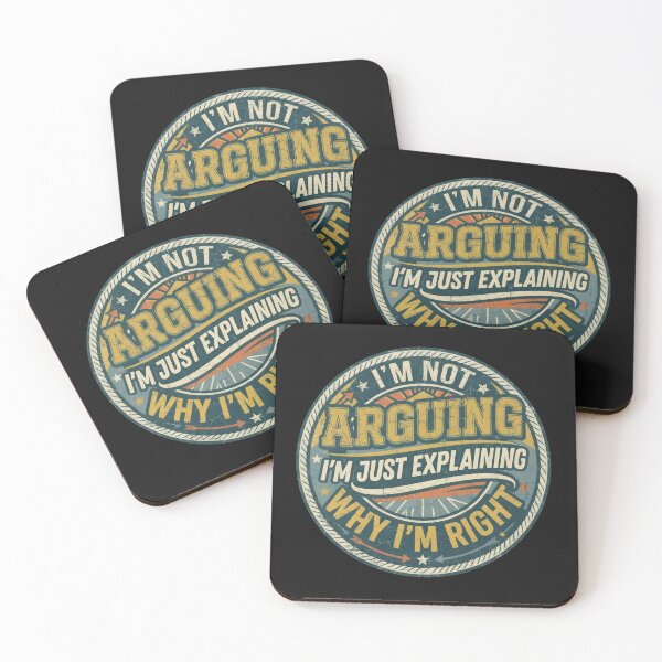Item preview, I'm Not Arguing I'm Just Explaining Why I'm Right – Funny Sarcastic Retro Quote designed and sold by Flowing Colurs.