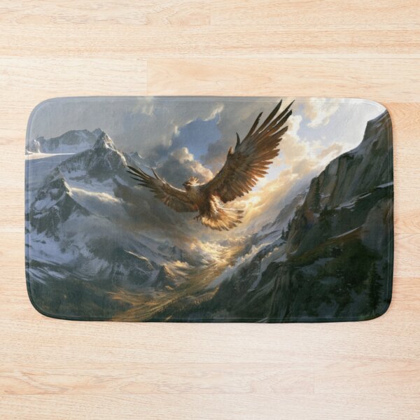 Item preview, A magnificent Thunderbird soaring powerfully above a vast mountain valley, Fantasy & Mythological Creatures designed and sold by CDC40.