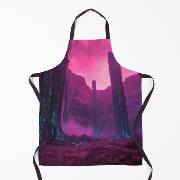 Item preview, Glowing Cyan Veined Pillars In Crimson Alien Canyon designed and sold by monkeybusiness.pt.