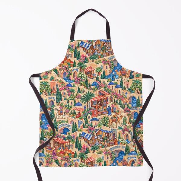 Item preview, The Caravan City – Enchanted Bazaar and Blue Domes Pattern designed and sold by Bodique.