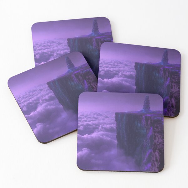 Item preview, Bioluminescent Cliff Overlooking Purple Cloud Sea designed and sold by monkeybusiness.pt.