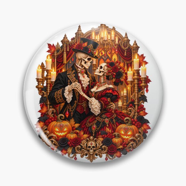 Artikelvorschau, Barocker Skeletttanz – Viktorianisches Gothic-Halloween entworfen und verkauft von Clothes With Smiling Animals Walt Gral.