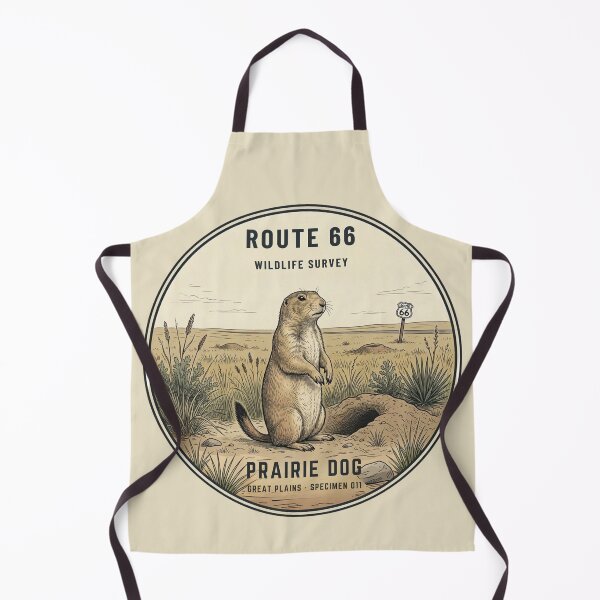 Item preview, Prairie Dog Route 66 Wildlife Badge Great Plains Art designed and sold by CalmCapy Co.